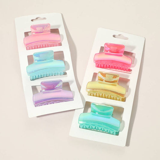 SET OF 3 - Hair Claw Clip Set
