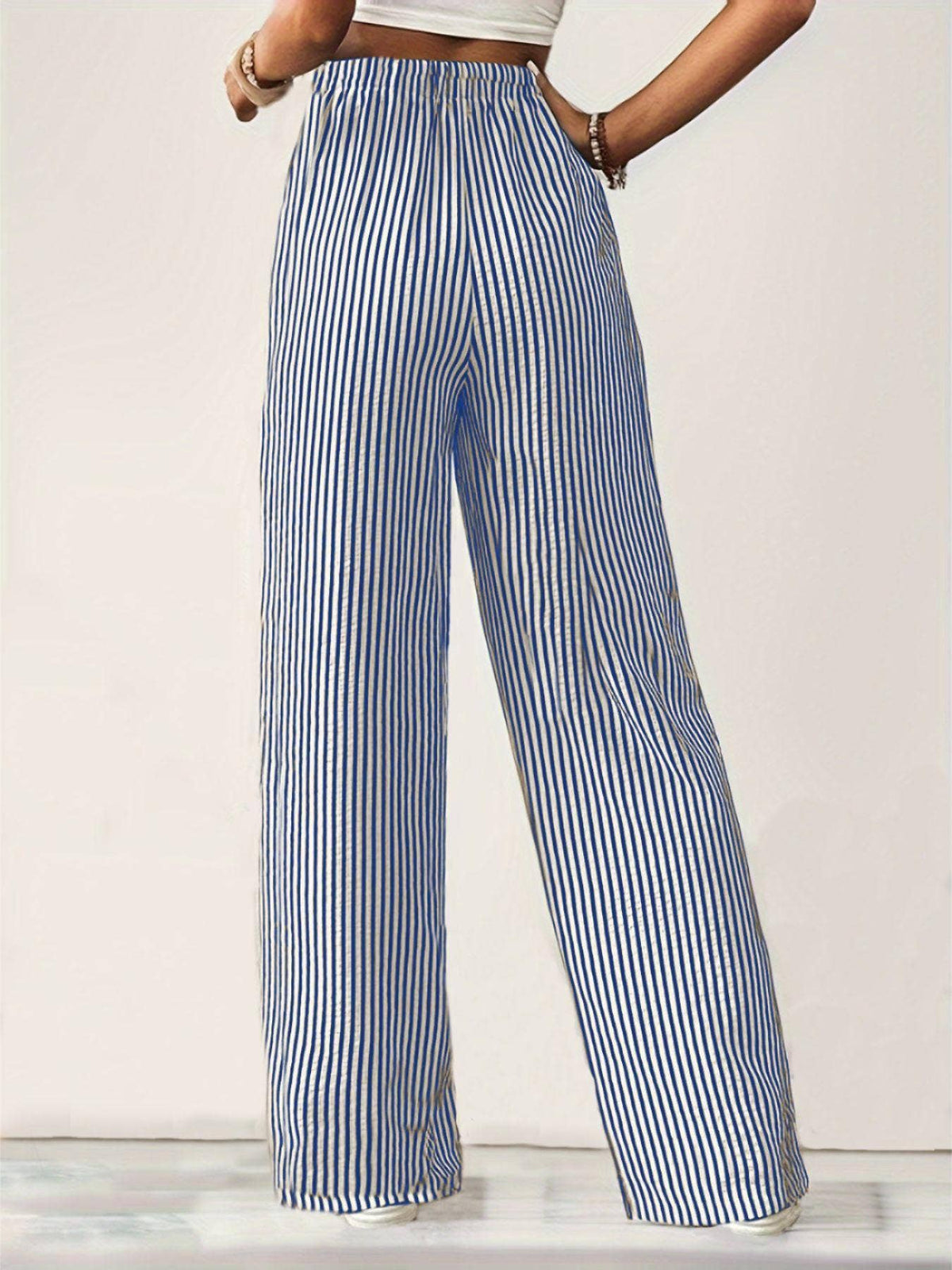 Blue Striped Pants