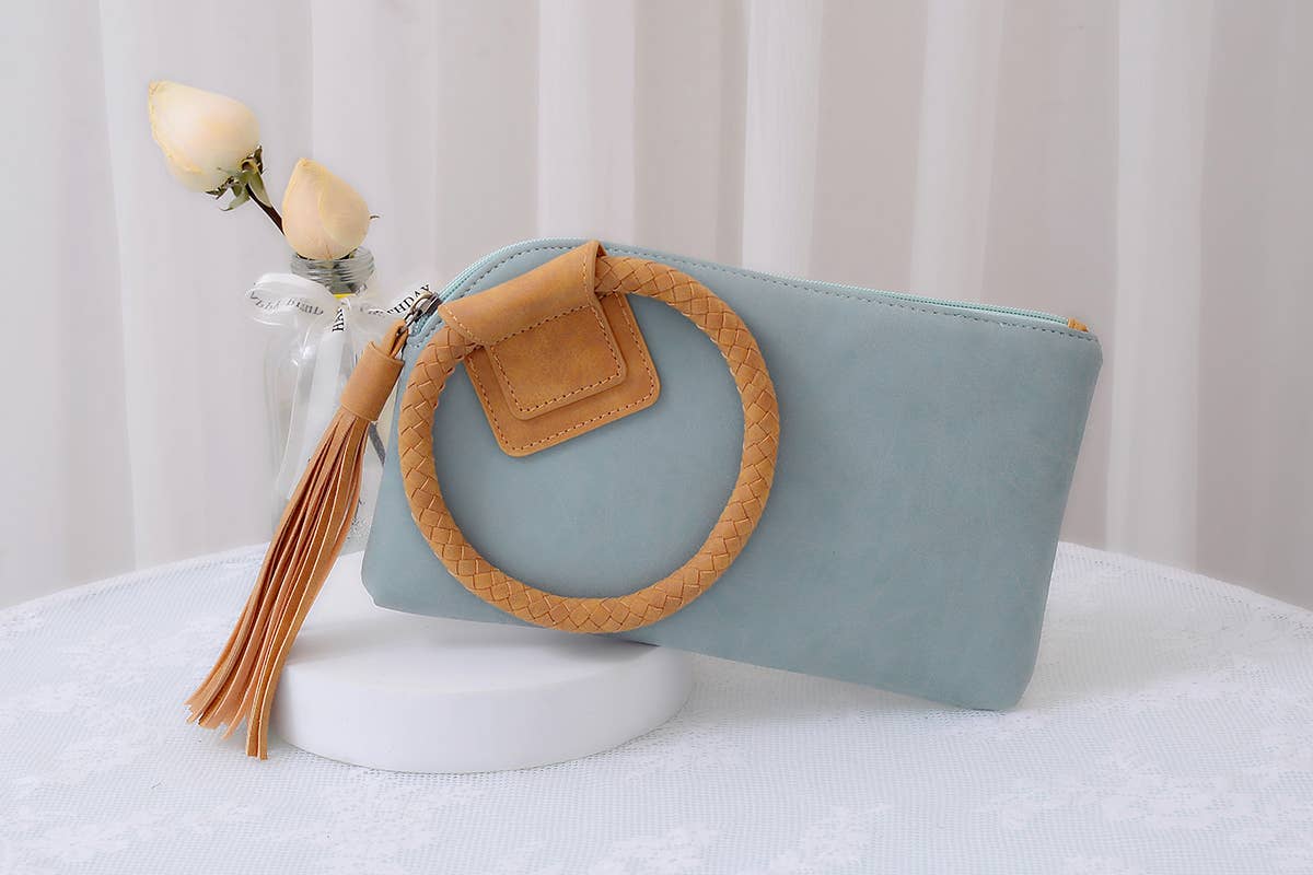 Two Toned Boho Wristlet