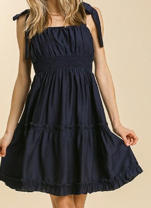 Midnight Smocked Dress