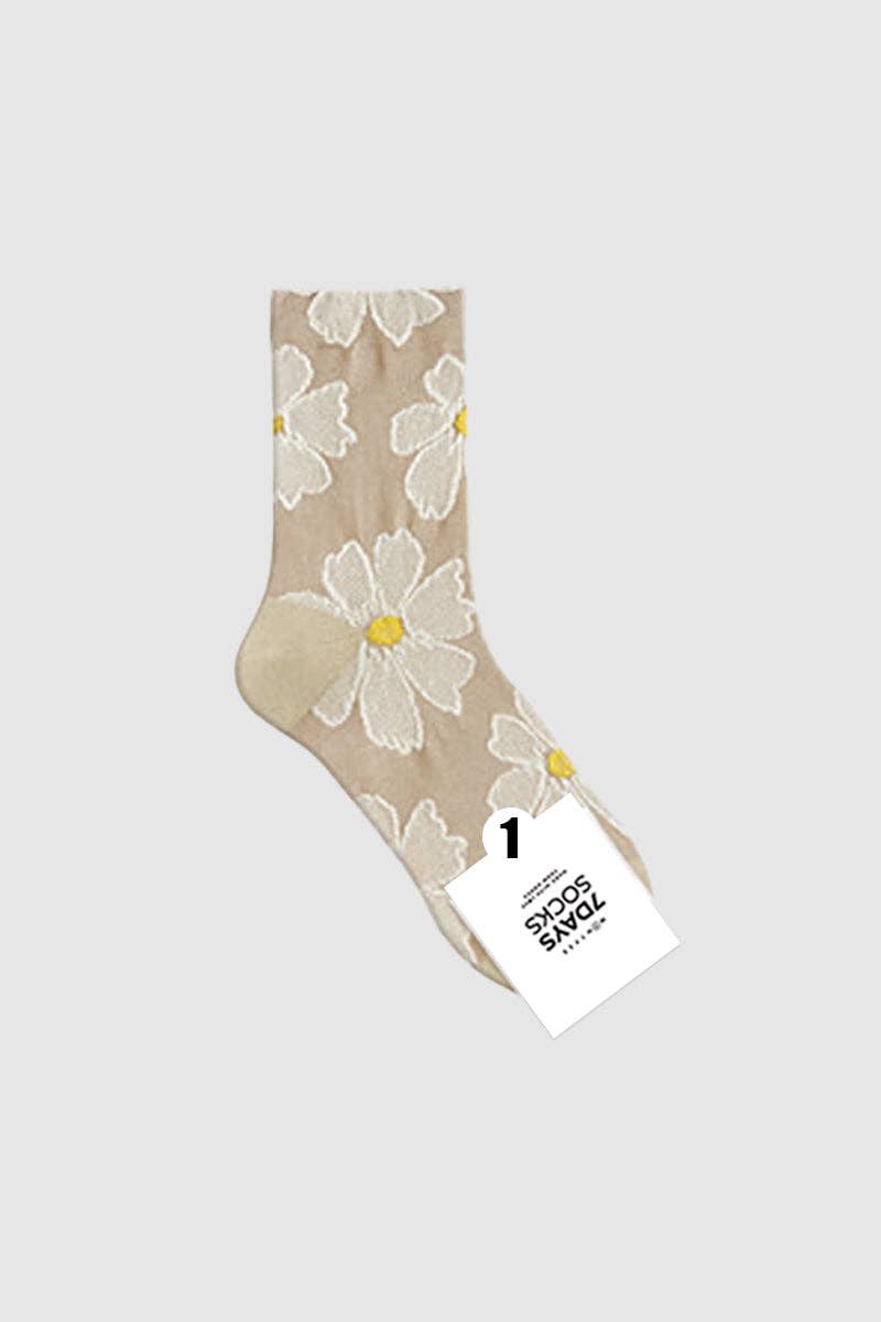 Women's Crew Daisy Flower Socks